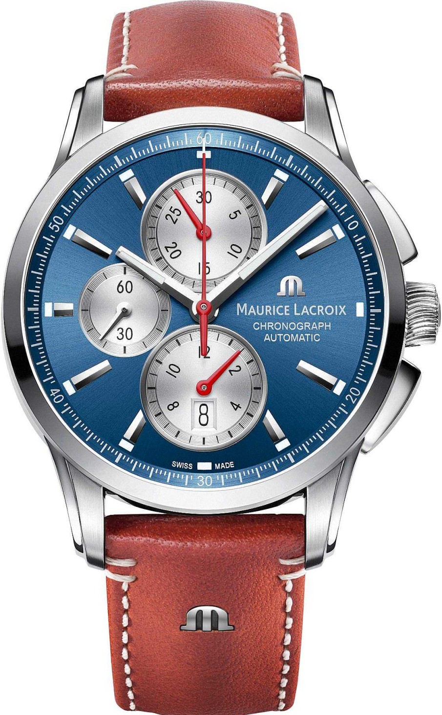 Uhren Maurice Lacroix | Maurice Lacroix Pontos Pt6388-Ss001-430-2 Herren Automatikchronograph Massives Geh Use