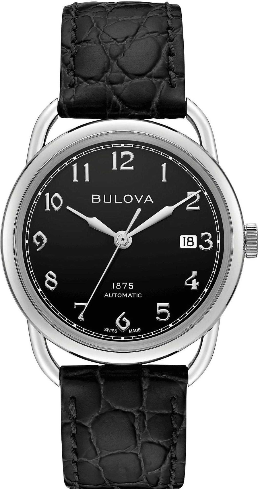 Uhren Bulova | Bulova Commodore Schwarz Limited Edition 96B325 Herren Automatikuhr Streng Limitierte Auflage