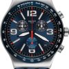 Uhren Swatch | Swatch Irony New Chrono Blue Grid Yvs454 Herrenchronograph