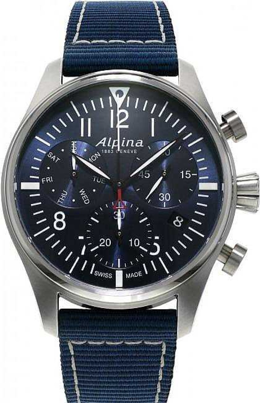 Uhren Alpina Geneve | Alpina Geneve Startimer Pilot Quartz Chronograph Al-371Nn4S6 Herrenchronograph