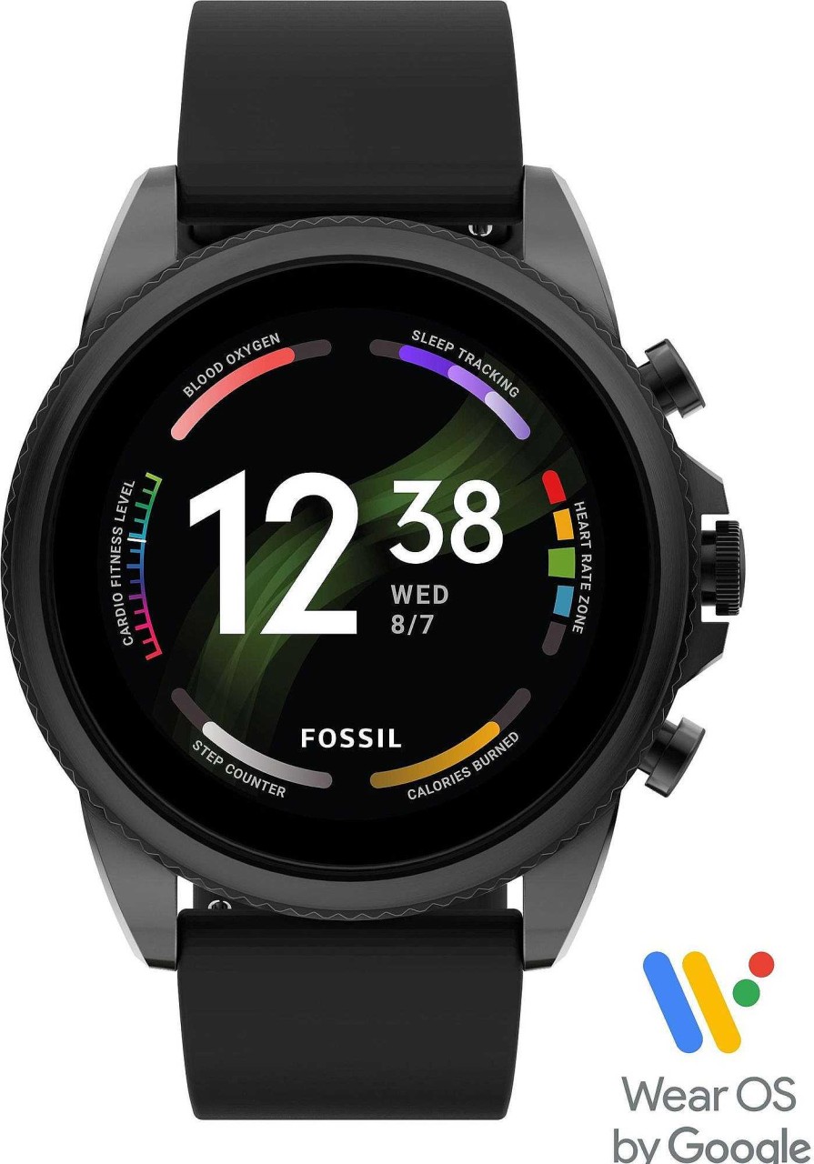 Uhren Fossil Q | Fossil Q Gen 6 Smartwatch Black Silicone Ftw4061 Smartwatch Smartwatch