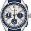 Uhren Bulova | Bulova Lunar Pilot Uhr 98K122 Herrenchronograph Mit Wechselband