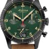 Uhren Alpina Geneve | Alpina Geneve Pilot Quartz Chronograph Al-372Gr4Fbs26 Herrenchronograph