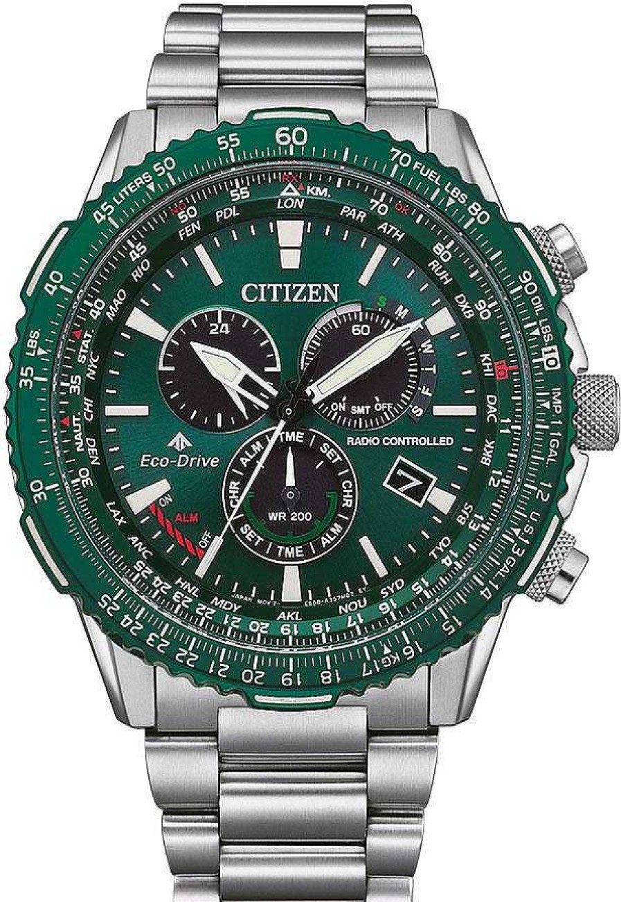 Uhren Citizen | Citizen Eco Drive Radio Controlled Citizen Cb5004-59W Herrenfunkuhr Solarbetrieb