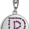 Schmuck Esprit Jewel | Esprit Jewel Letter Fabric Esch91138A000 Charm Anh Nger Rhodiertes Sterling Silber