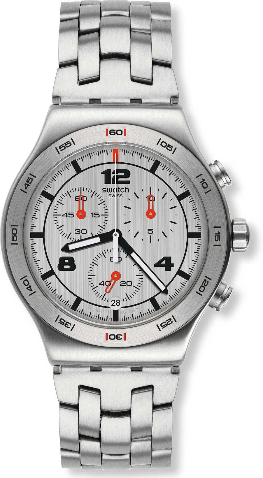 Uhren Swatch | Swatch Irony Silver Again Yvs447G Herrenchronograph