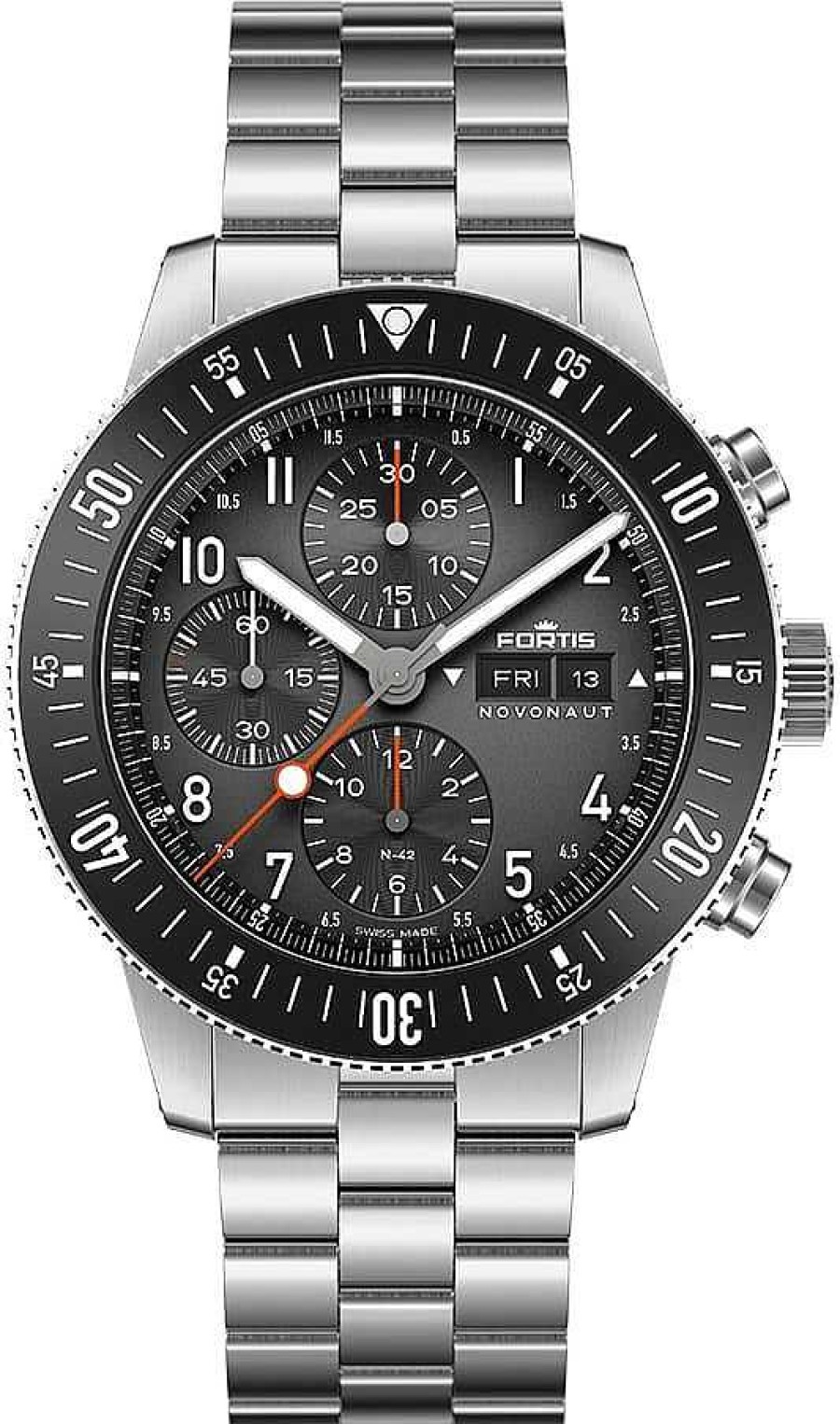 Uhren Fortis | Fortis Novonaut N-42 Legacy F2040008 Herrenchronograph