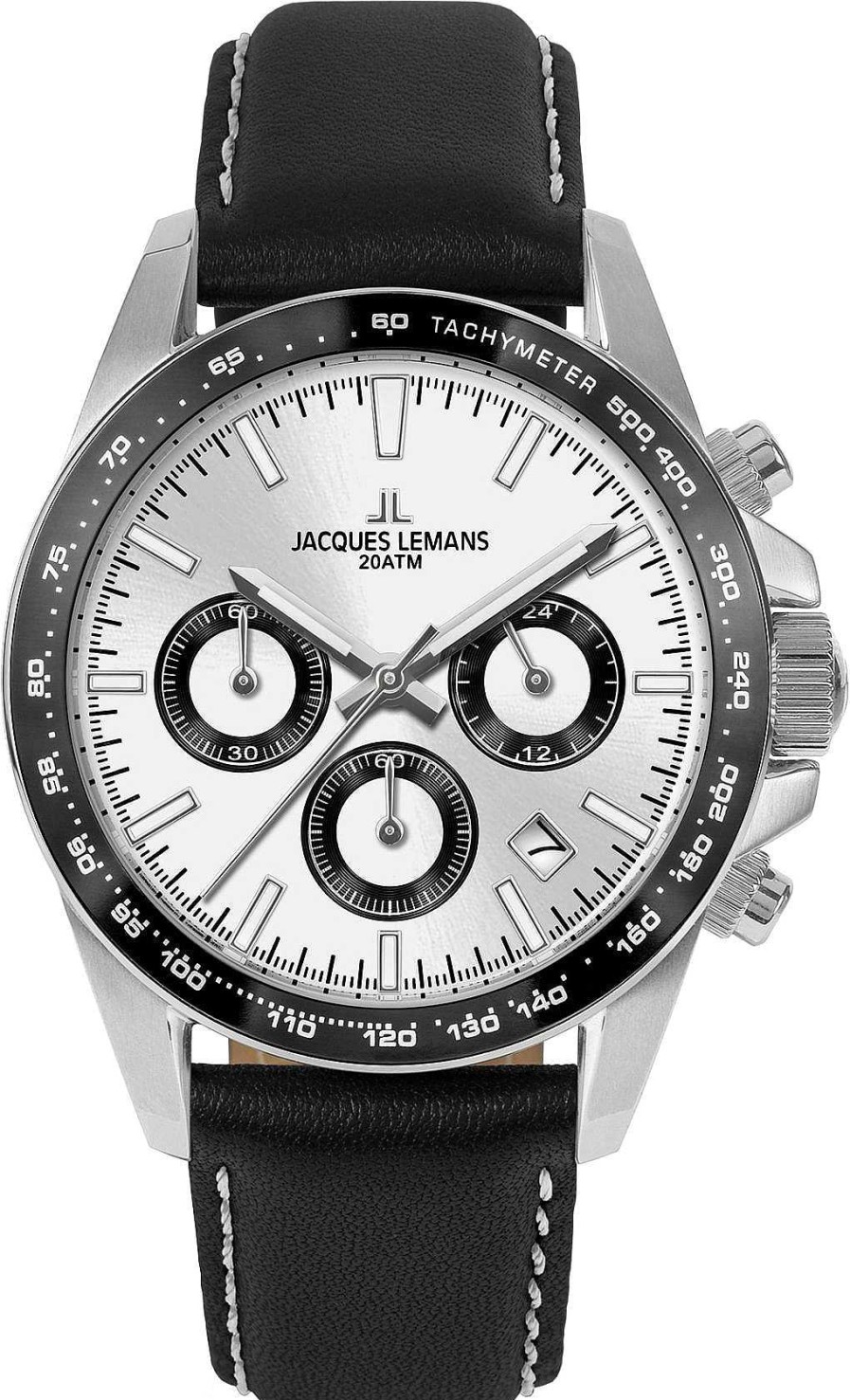 Uhren Jacques Lemans | Jacques Lemans Liverpool 1-1877B Herrenchronograph Verschraubte Krone