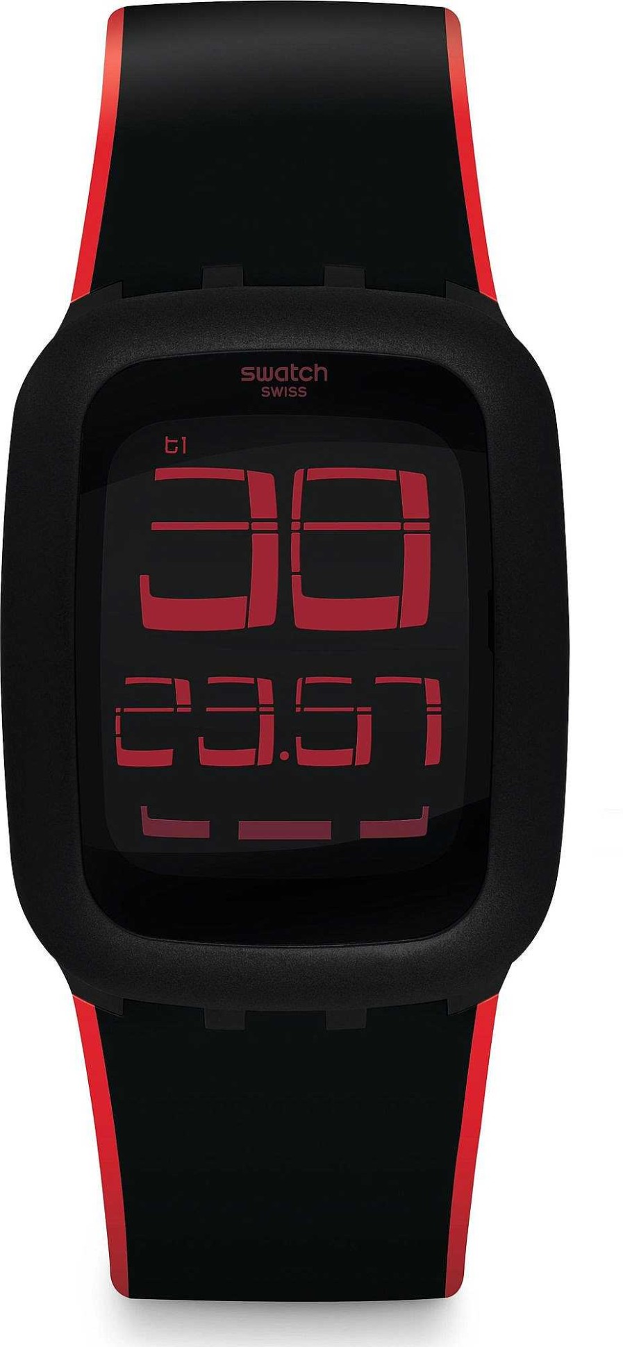 Uhren Swatch | Swatch Core Refresh Blackisback Swatch Touch Surb102E Digitaluhr