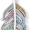 Schmuck Thomas Sabo | Thomas Sabo Bunte Feder 1832-342-7 Charm Anh Nger