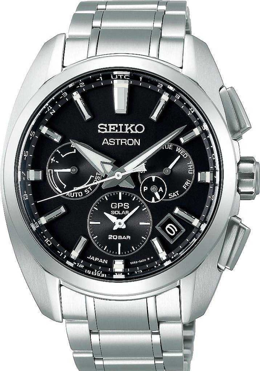 Uhren Seiko Astron | Seiko Astron Gps Solar Dual Time Ssh067J1 Herrenchronograph