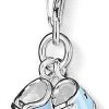 Schmuck Thomas Sabo | Thomas Sabo Blaue Babyschuhe 0822-007-1 Charm Anh Nger