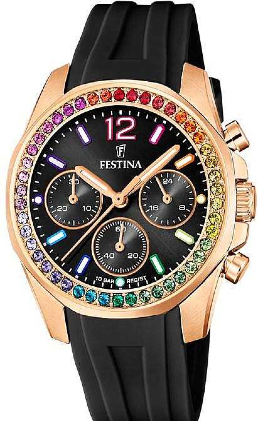 Uhren Festina | Festina Boyfriend F20611/3 Damenchronograph