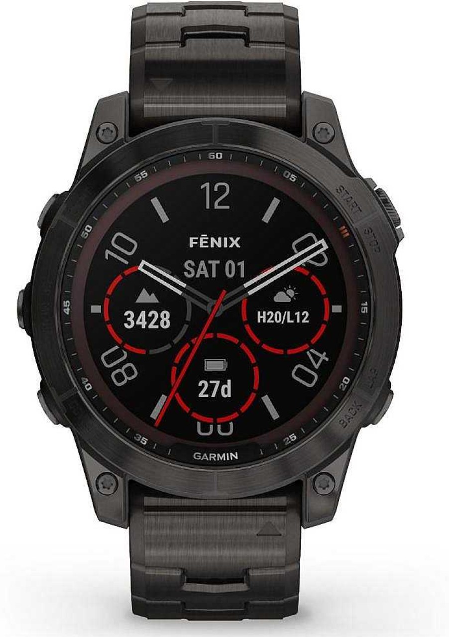 Uhren Garmin | Garmin Fenix® 7 Sapphire Solar Titan 010-02540-39 Smartwatch Bluetooth, Gps, Pulsmessung