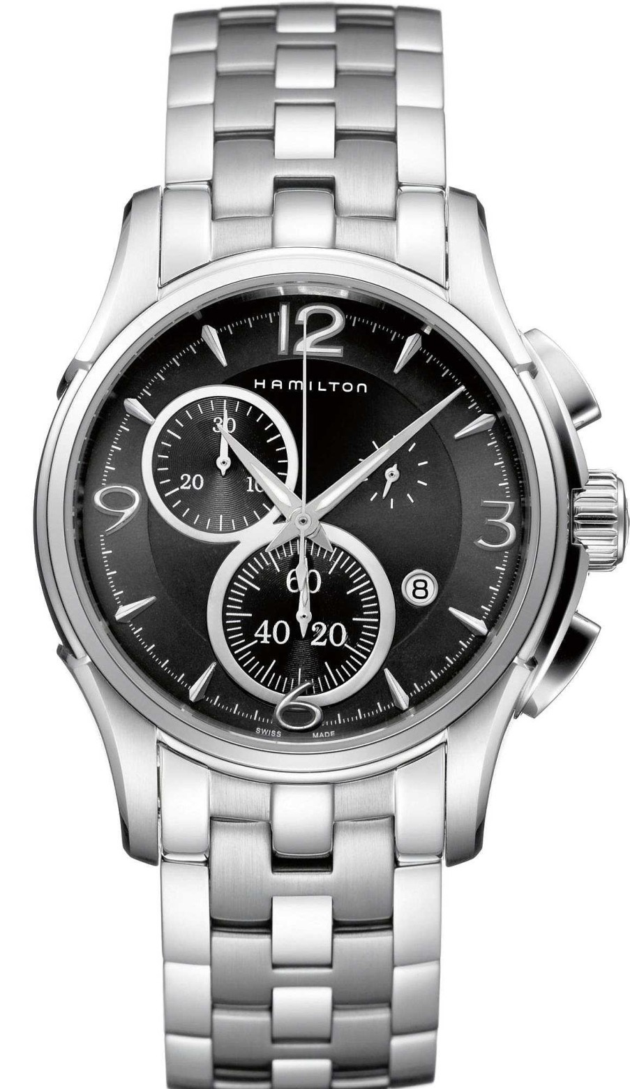 Uhren Hamilton | Hamilton Jazzmaster Chrono Quartz H32612135 Herrenchronograph Flach & Leicht