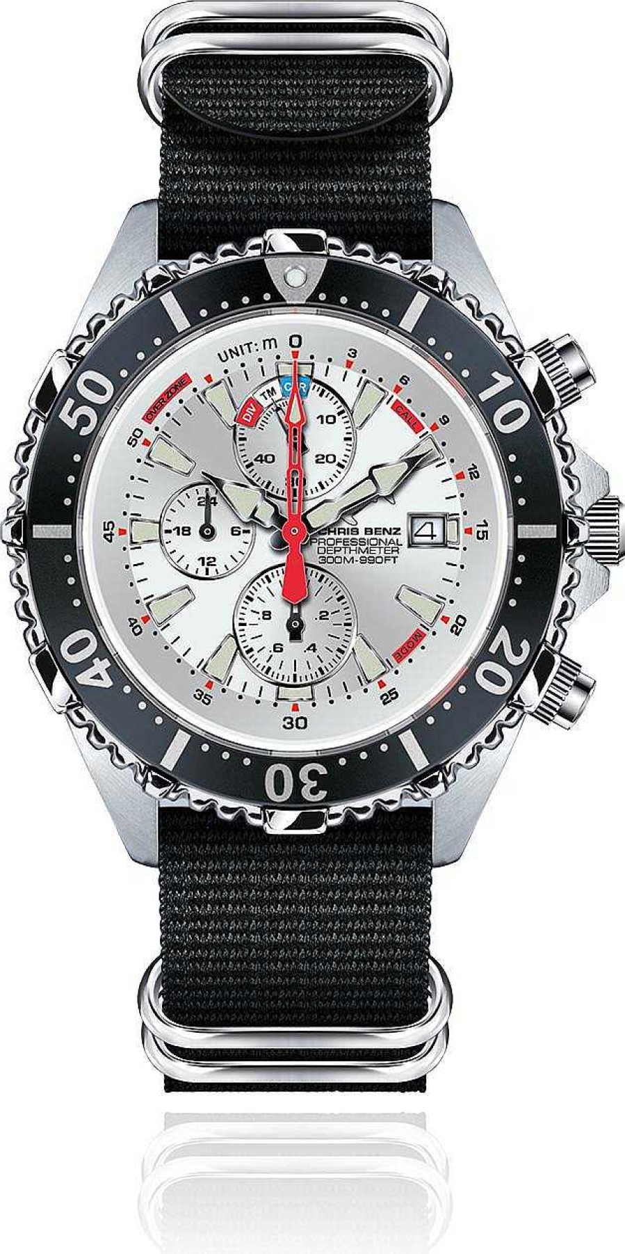 Uhren Chris Benz | Chris Benz Chris Benz Depthmeter Chronograph Cb-C300X-Si-Nbs Herrenchronograph