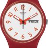 Uhren Swatch | Swatch I Love Your Folk Red Flame Gent Standard Gr711 Armbanduhr