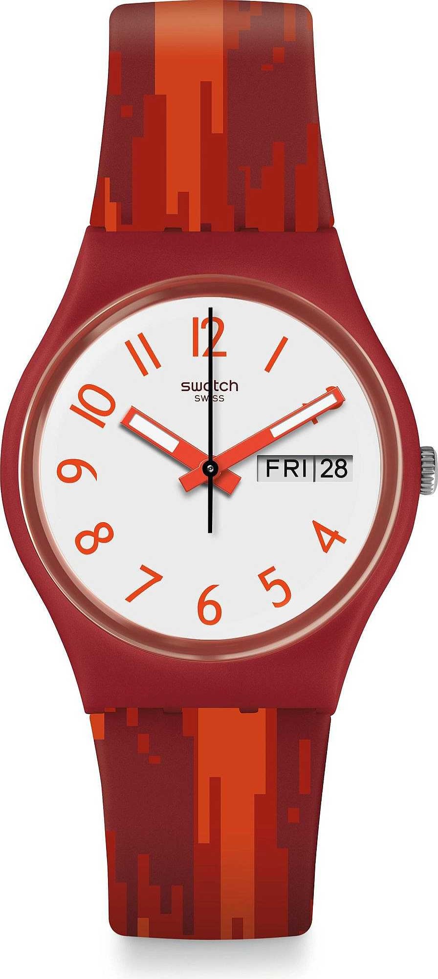 Uhren Swatch | Swatch I Love Your Folk Red Flame Gent Standard Gr711 Armbanduhr