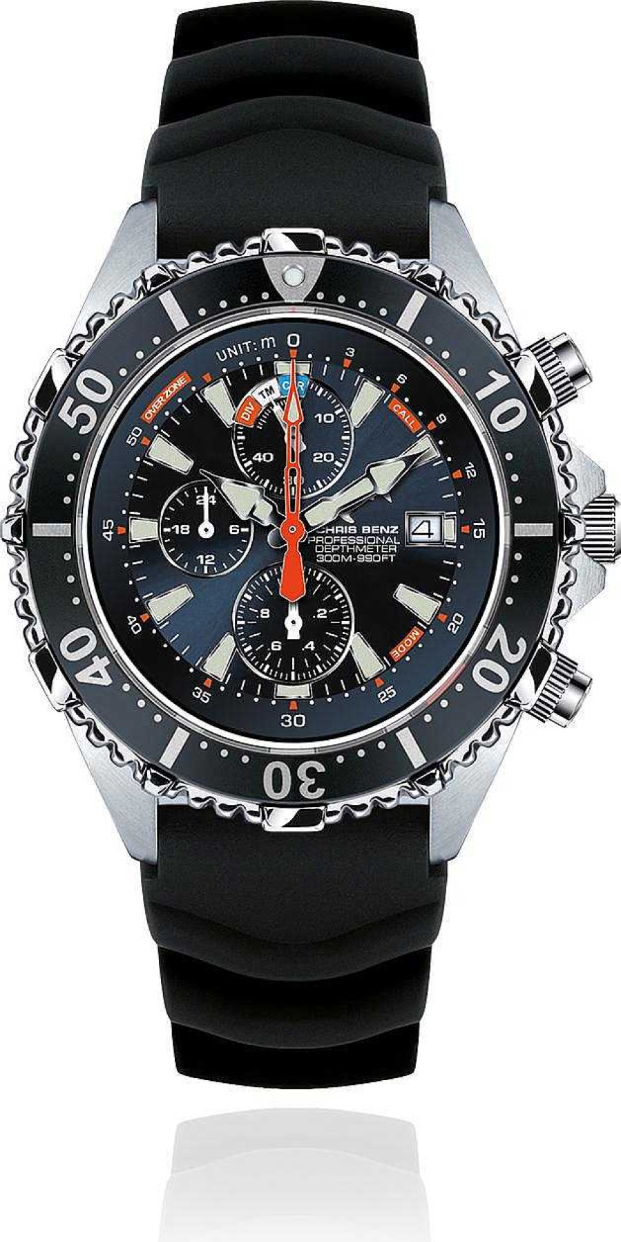 Uhren Chris Benz | Chris Benz Chris Benz Depthmeter Chronograph Cb-C300X-Nb-Kbs Herrenchronograph