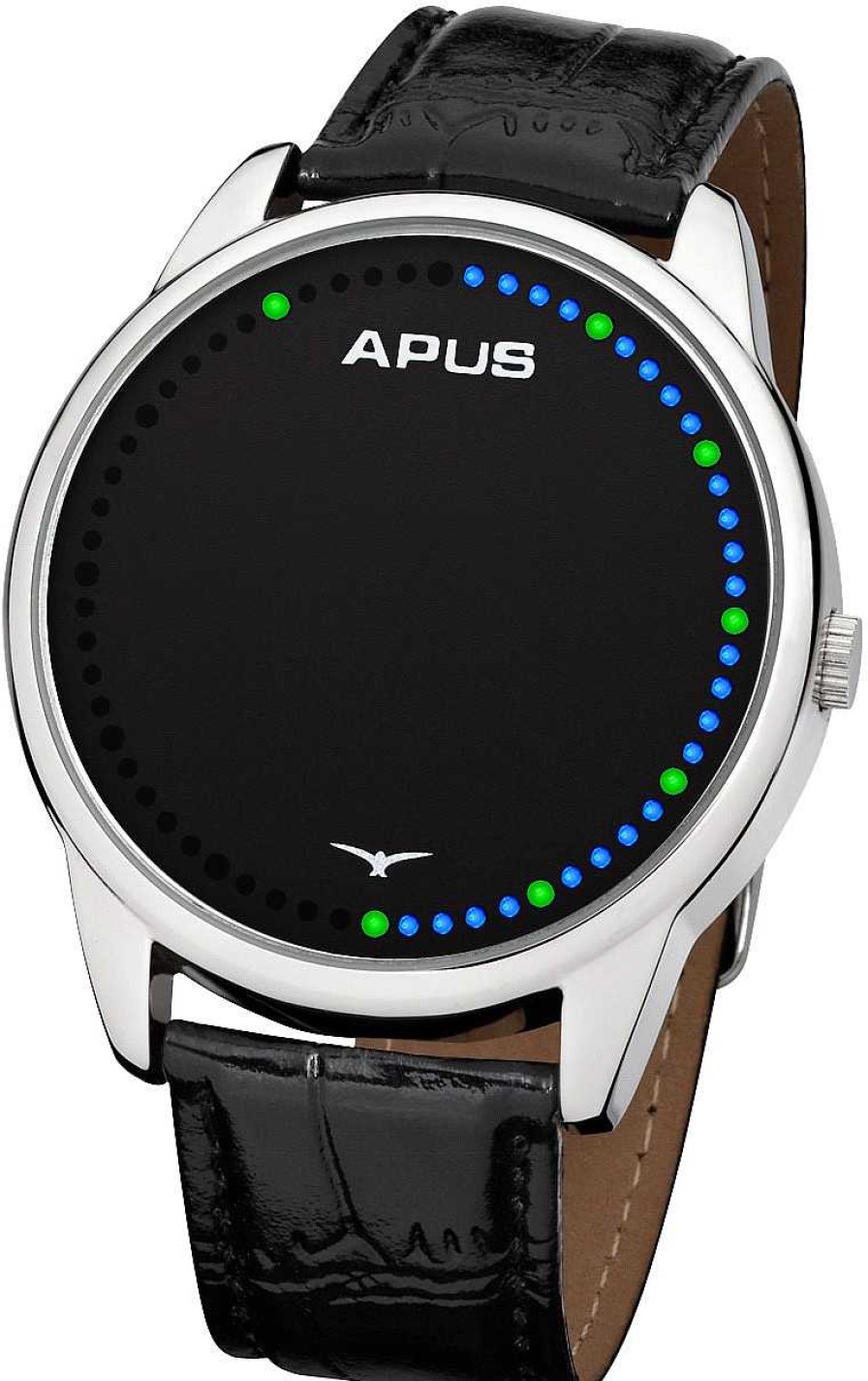 Uhren APUS | Apus Theta Silver Blue Green As-Tht-Sbg Unisex Digitaluhr Analoge Zeitanzeige