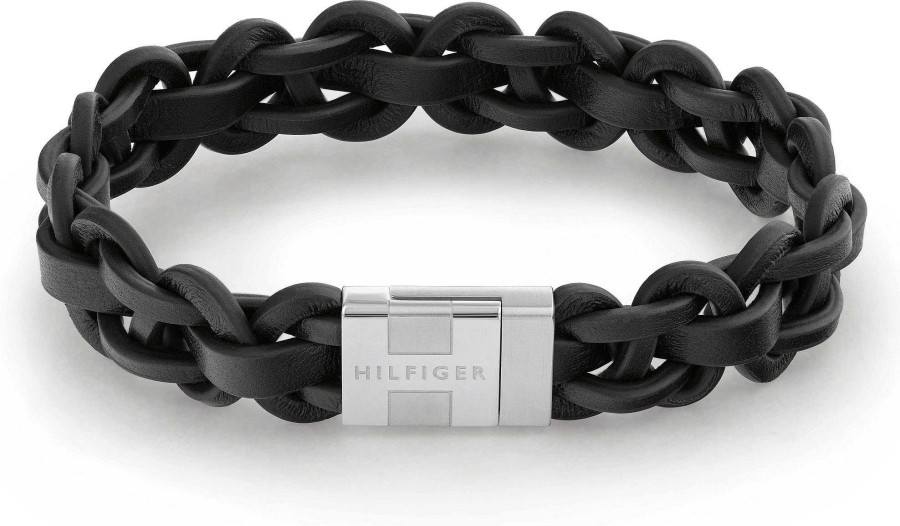 Schmuck Tommy Hilfiger Jewelry | Tommy Hilfiger Jewelry Magnetic Braided Leather Family 2790372 Herrenarmband