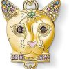 Schmuck Thomas Sabo | Thomas Sabo Katze Gold 1819-471-7 Charm Anh Nger