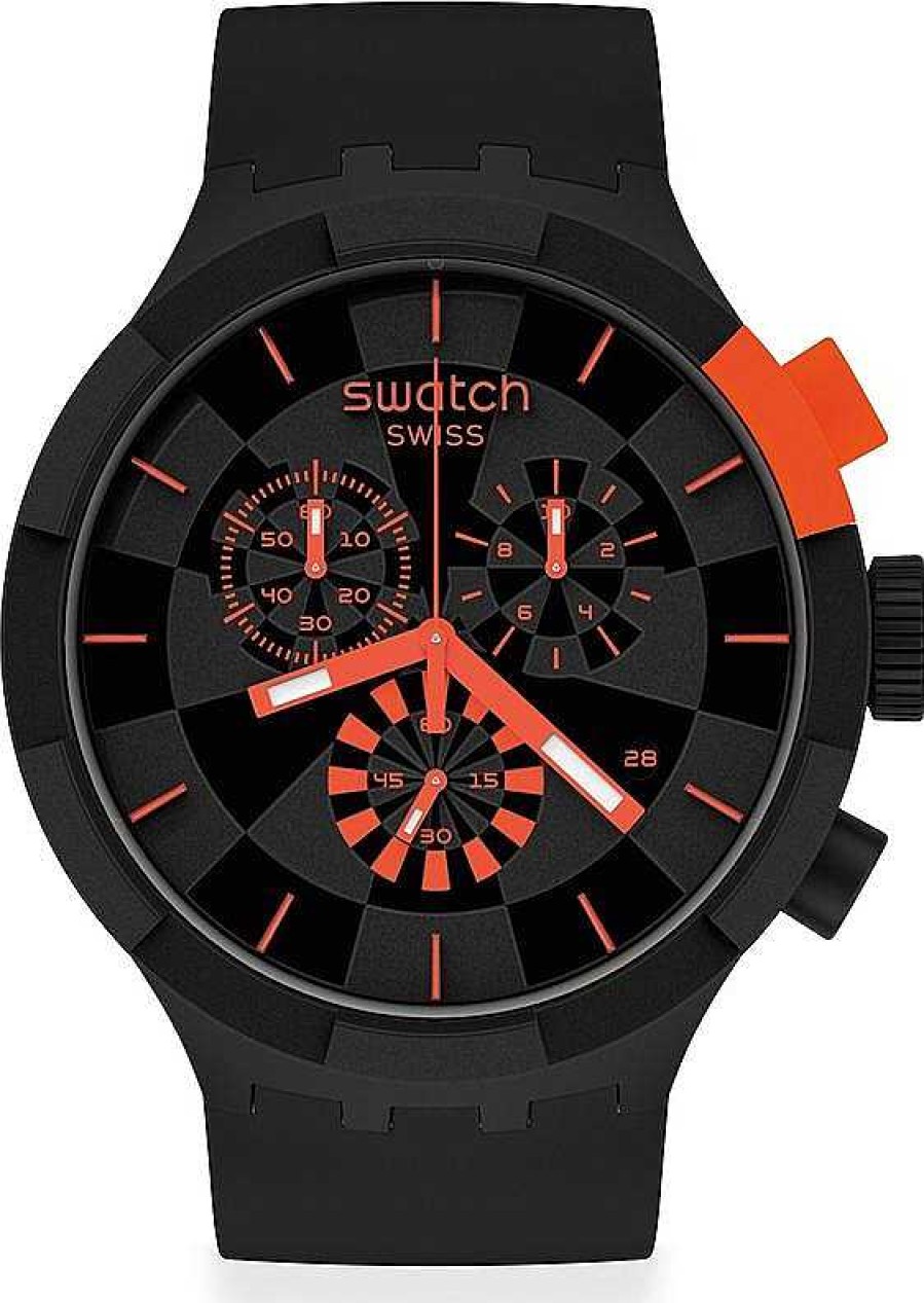 Uhren Swatch | Swatch Checkpoint Red Sb02B402 Unisexuhr