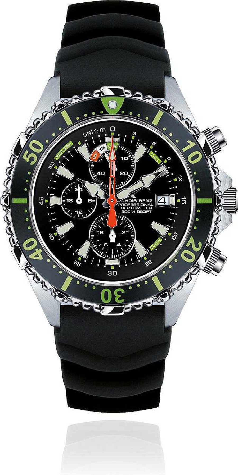 Uhren Chris Benz | Chris Benz Chris Benz Depthmeter Chronograph Cb-C300X-G-Kbs Herrenchronograph