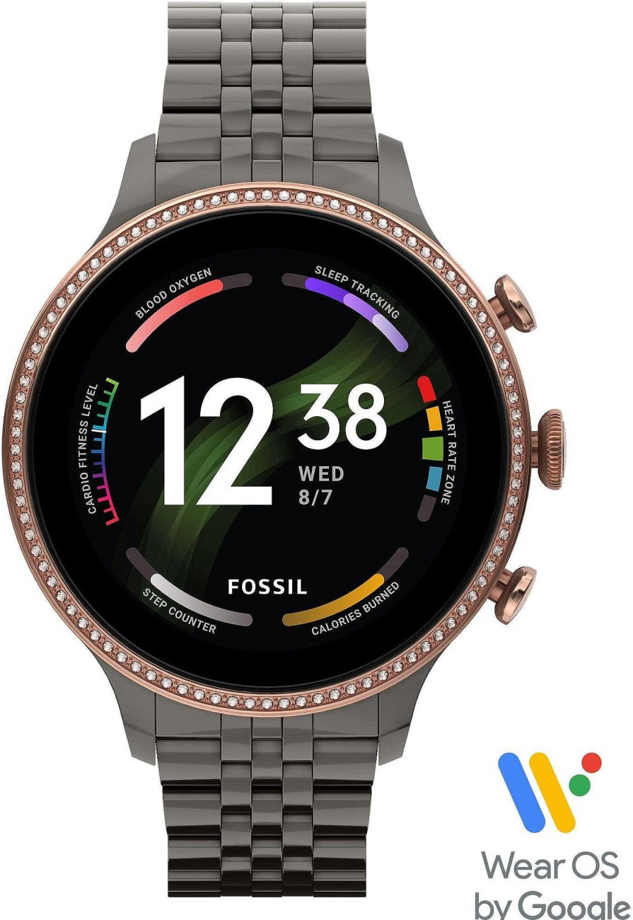 Uhren Fossil Q | Fossil Q Gen 6 Smartwatch Gunmetal Stainless Steel Ftw6078 Smartwatch Smartwatch