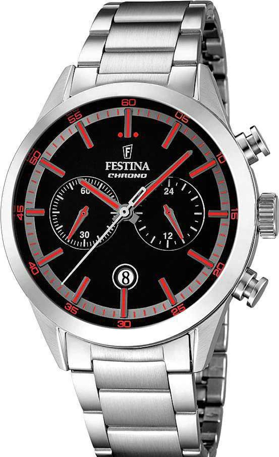 Uhren Festina | Festina Classic F16826/6 Herrenchronograph Klassisch Schlicht