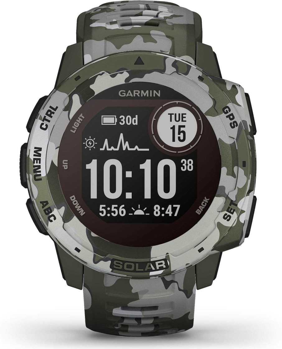 Uhren Garmin | Garmin Instinct Solar Camo 010-02293-06 Smartwatch Smartwatch