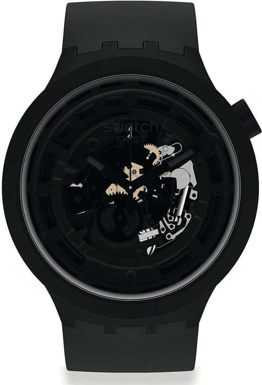 Uhren Swatch | Swatch C-Black Sb03B100 Unisexuhr