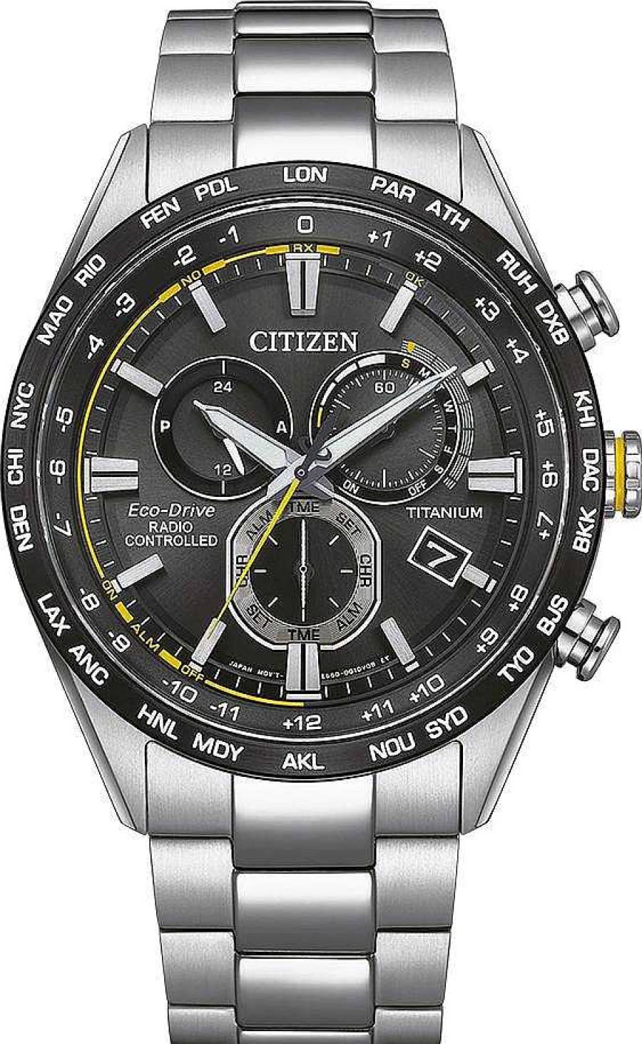 Uhren Citizen | Citizen Eco Drive Radio Controlled Citizen Cb5947-80E Herrenfunkuhr Solarbetrieb