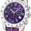 Uhren AUER | Auer Purple Haze Zu-1163-Pdpb Damenchronograph Zeitloses Design