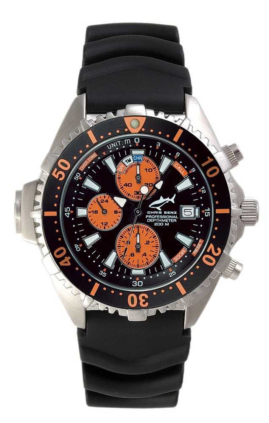 Uhren Chris Benz | Chris Benz Depthmeter Chronograph Cb-C-Orange-Kb Herrenchronograph Tiefenmesser