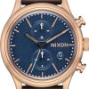 Uhren Nixon | Nixon Station Chrono Leather A1163-2629 Herrenchronograph