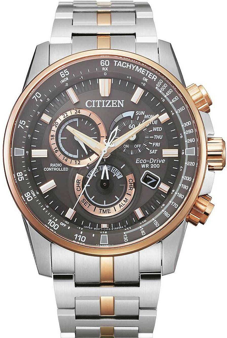 Uhren Citizen | Citizen Hau Eco Drive Radio Controlled Cb5886-58H Herrenchronograph