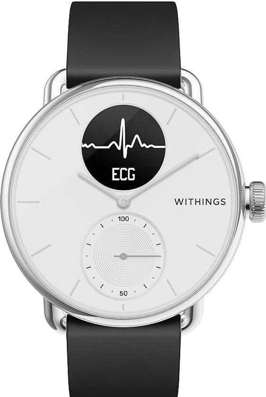 Uhren Withings | Withings Scanwatch, 38Mm White/Black Hwa09-Model 1-All-Int Smartwatch Scanwatch